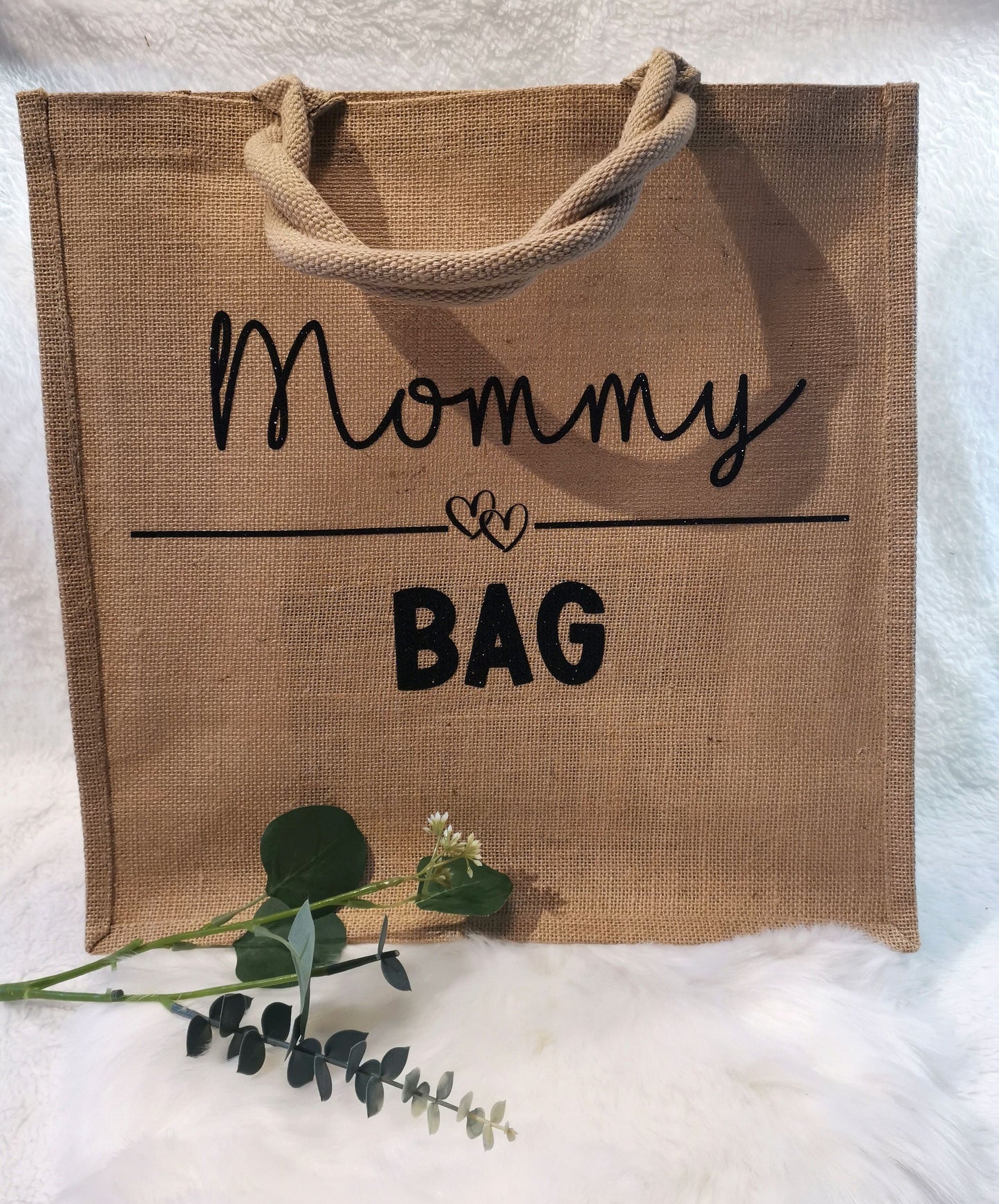 Jutetasche Shopper Mommy Bag PinkClouds